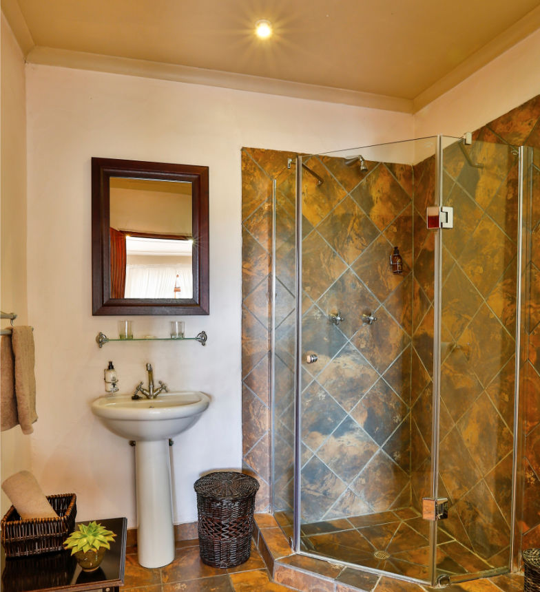 Shower and basin with mirror Shower and basin with mirror